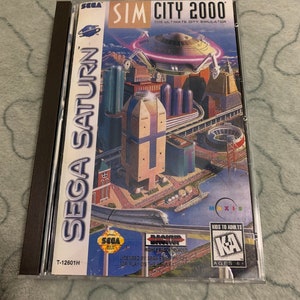 Sim City 2000, Sega Saturn, custom case w/inserts & foam READ Description!