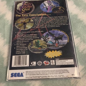 Panzer Dragoon Saga, Sega Saturn, custom case w/inserts, foam & CD sleeves READ Description image 2