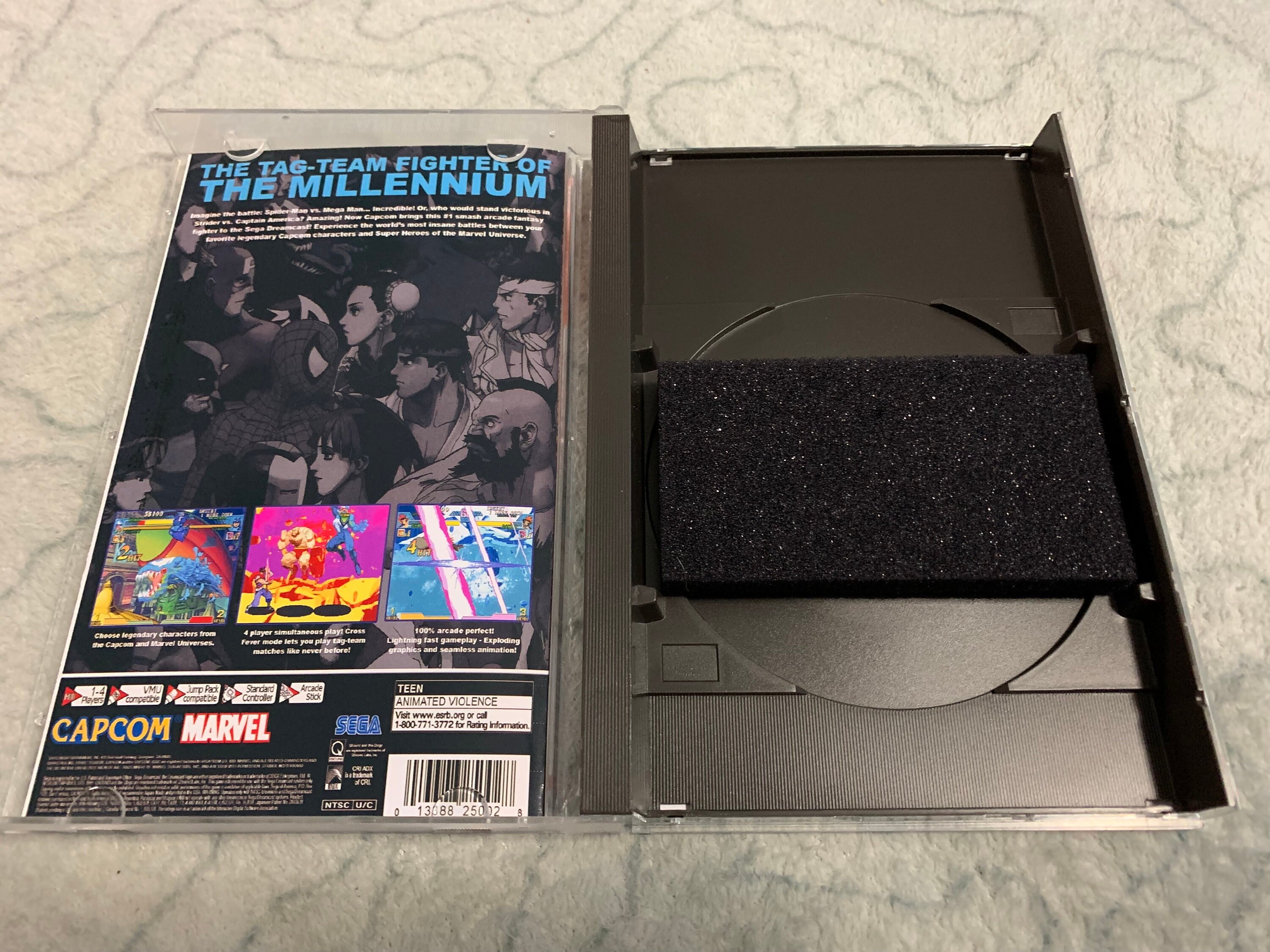 Marvel Vs Capcom, Sega Dreamcast, Custom Long Box Case W/inserts & Foam ...