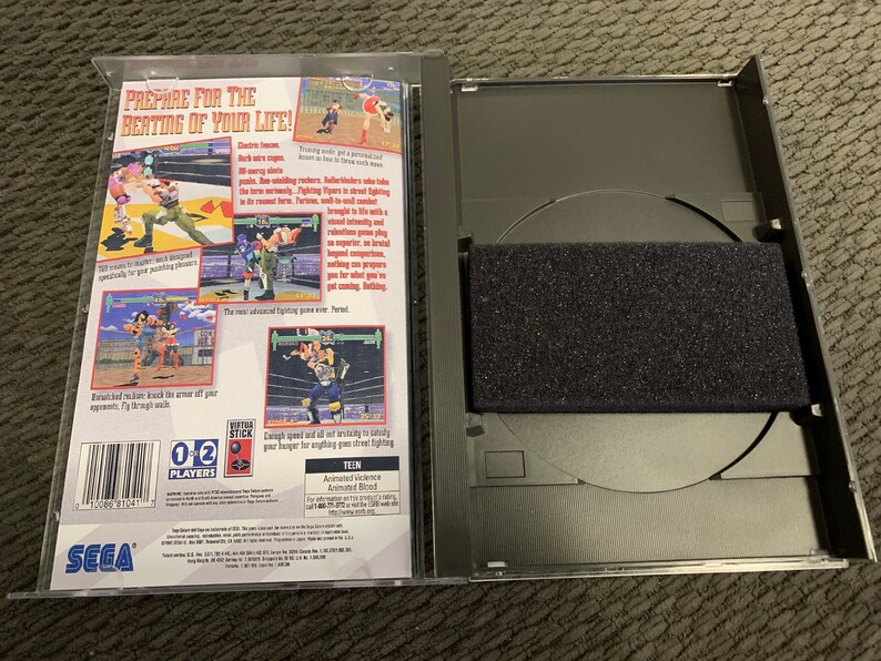 Fighting Vipers, Sega Saturn, custom case w/inserts & foam READ Description image 5