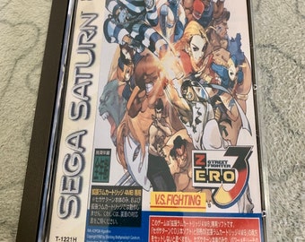 Street Fighter Zero 3, Sega Saturn, custom case w/inserts & foam READ Description!