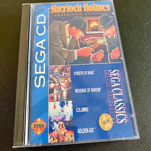 Sega CD, Sherlock Holmes Vol 1, Custom case/artwork/foam READ Description!
