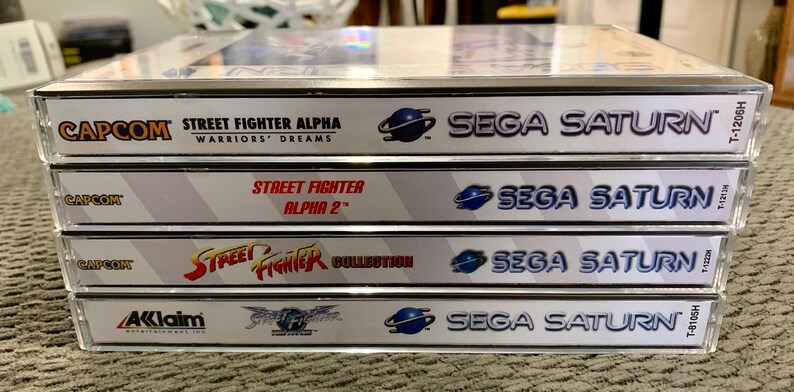 Street fighter collection, Sega Saturn, ARTWORK ONLY option available READ Description image 3