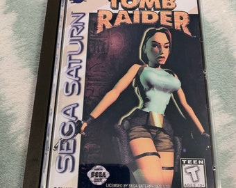 Tomb Raider, Sega Saturn, custom case w/inserts & foam READ Description!