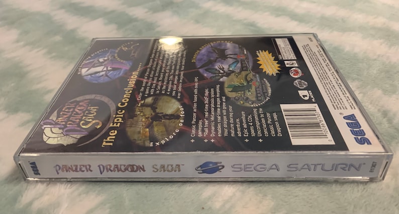 Panzer Dragoon Saga, Sega Saturn, custom case w/inserts, foam & CD sleeves READ Description image 4