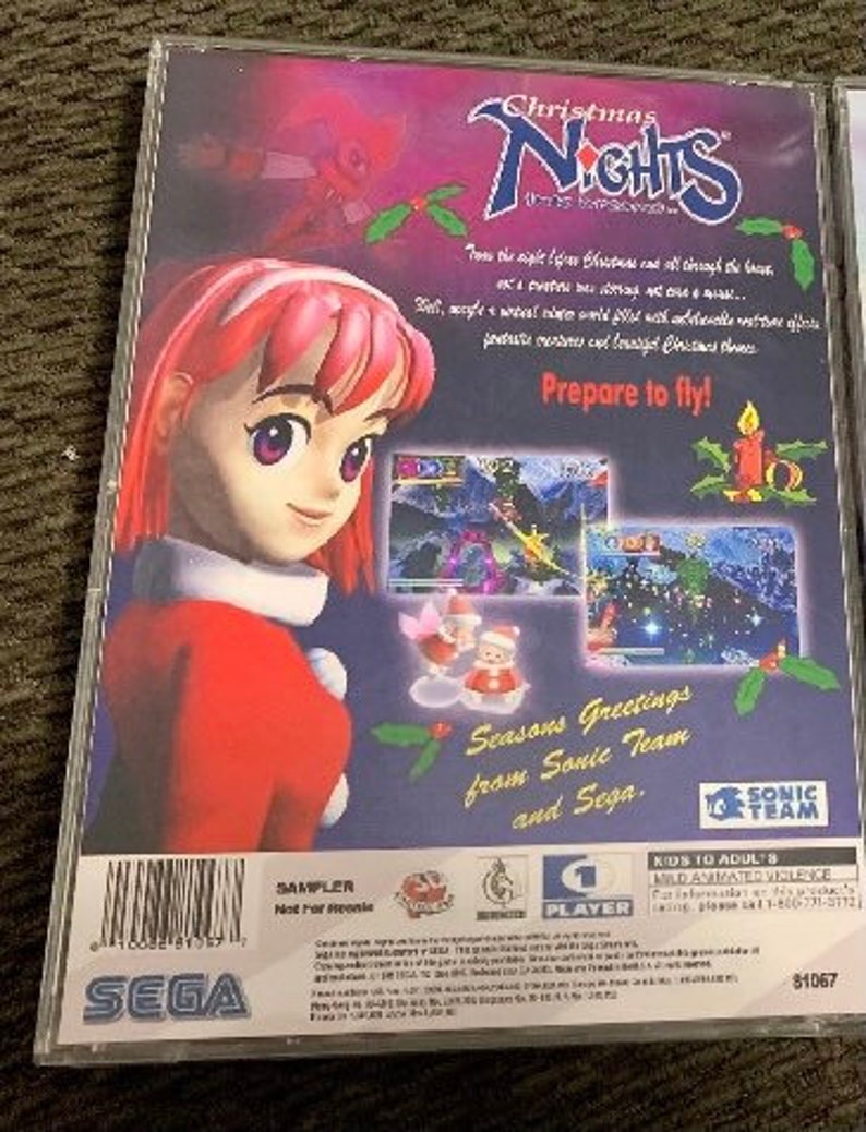 Christmas Nights into Dreams, Sega Saturn, custom case w/inserts & foam READ Description image 2