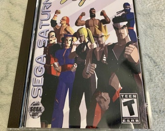 Virtua Fighter, Sega Saturn, custom case w/inserts & foam READ Description!