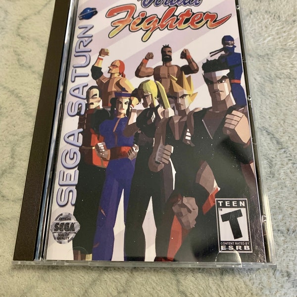 Virtua Fighter, Sega Saturn, custom case w/inserts & foam READ Description!