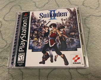 Suikoden II, new aftermarket CD jewel case & artwork, ask about any title, always FREE shipping!! Read Desc!