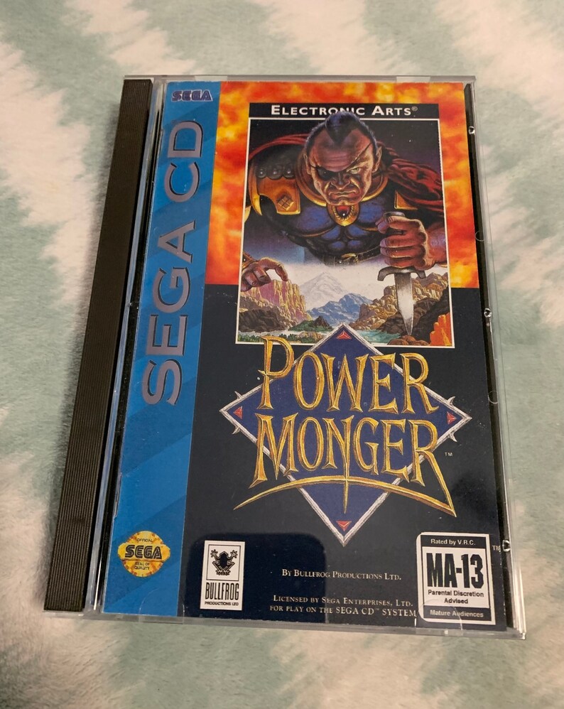 Power Monger, Sega CD, custom case w/inserts & foam READ Description image 1