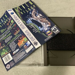 Alien Trilogy, Sega Saturn, custom case w/inserts & foam READ Description imagem 6