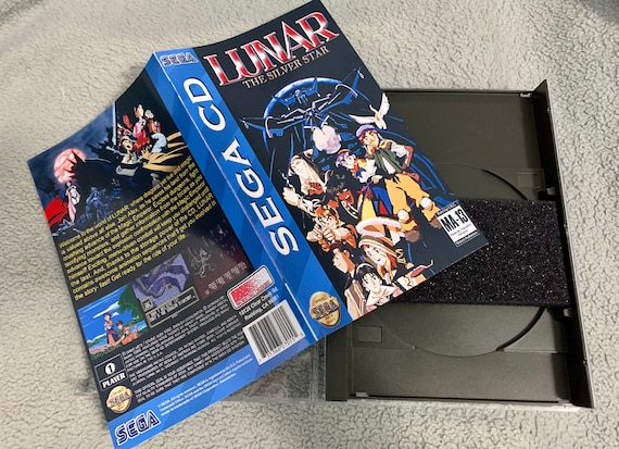 Lunar the Silver Star, Sega CD, Custom Case W/inserts & Foam