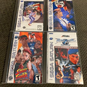 Street fighter collection, Sega Saturn, ARTWORK ONLY option available READ Description image 1