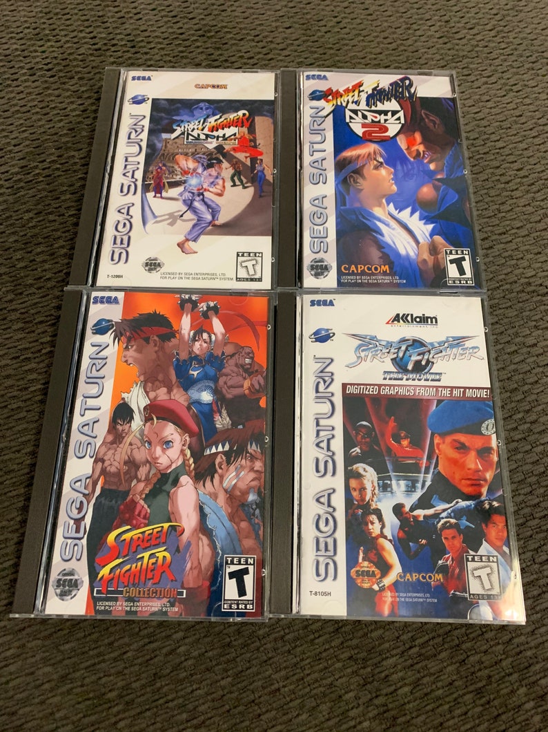 Street fighter collection, Sega Saturn, ARTWORK ONLY option available READ Description image 1