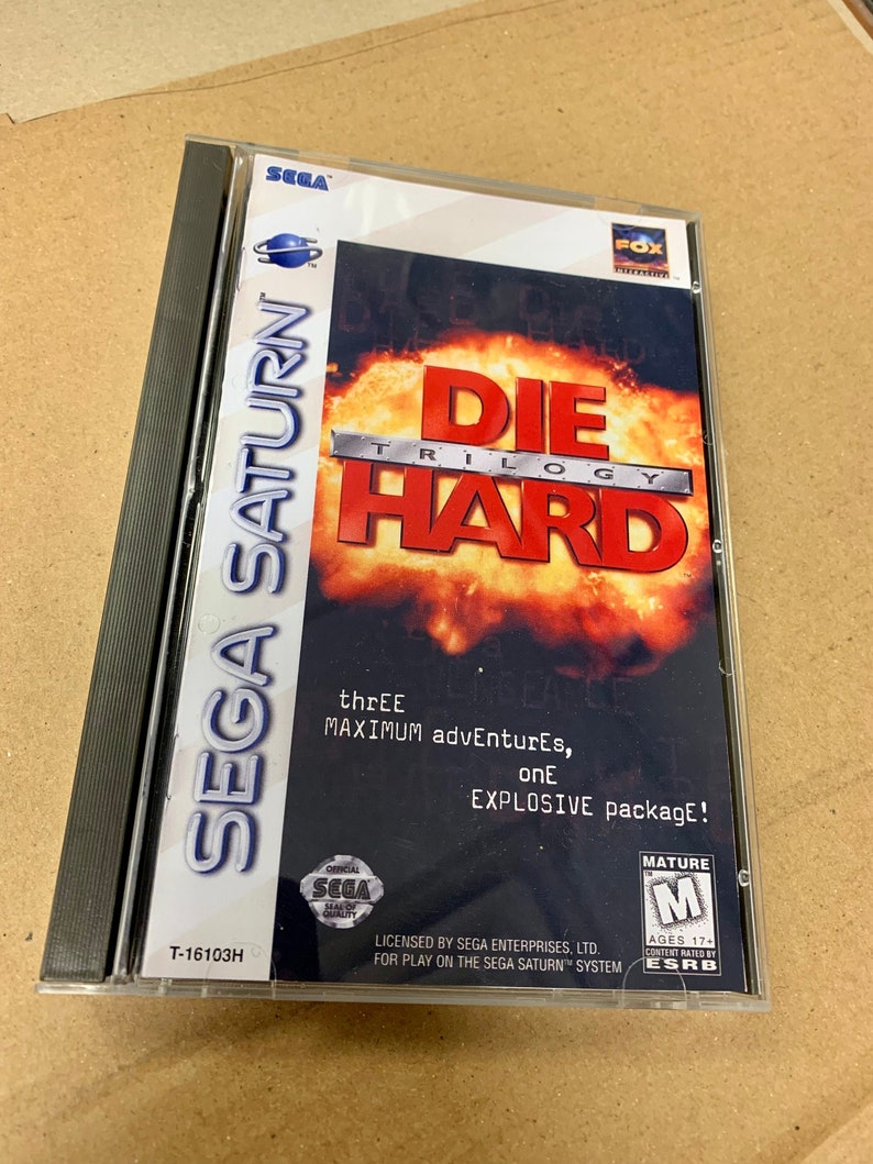 Die Hard Trilogy, Sega Saturn, custom case w/inserts & foam READ Description image 1