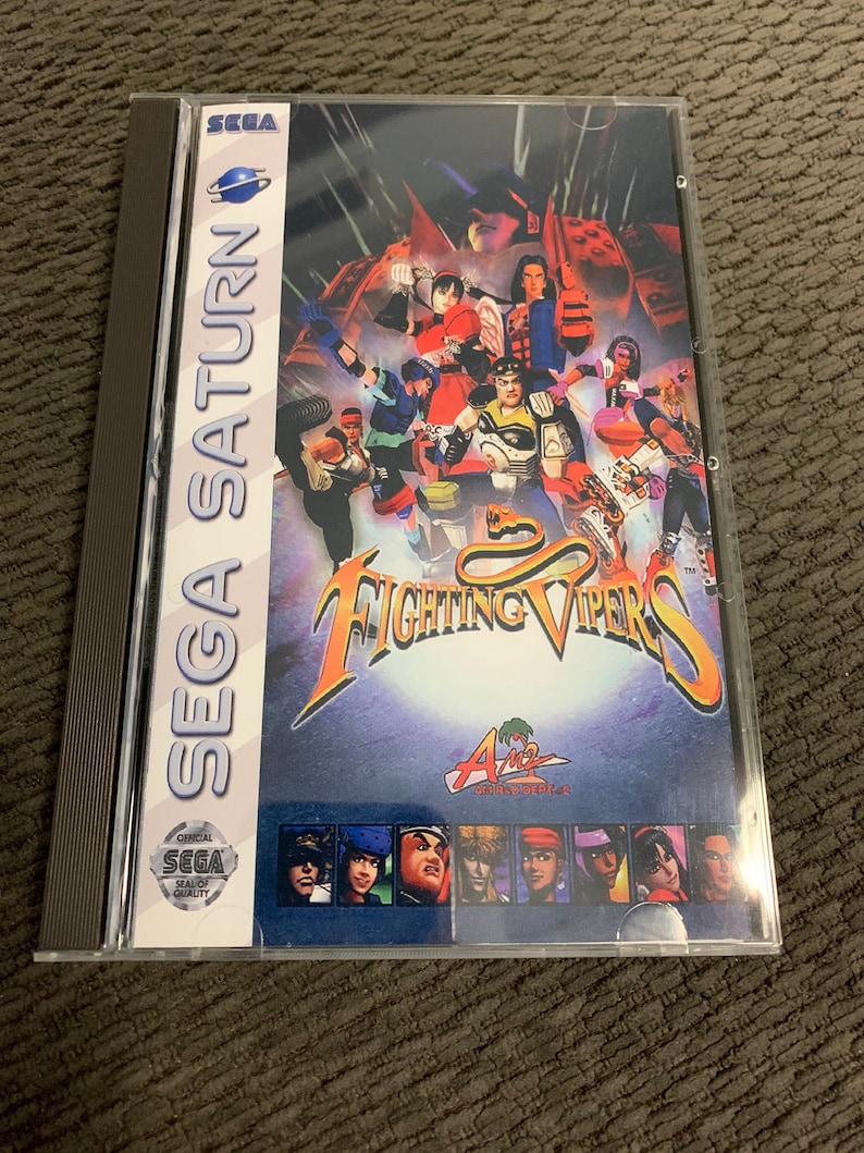 Fighting Vipers, Sega Saturn, custom case w/inserts & foam READ Description image 1