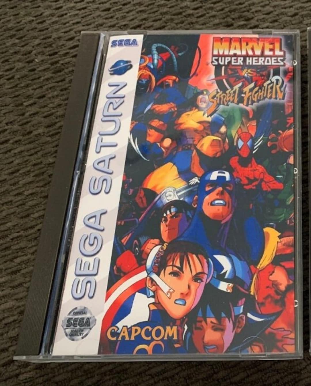 MARVEL　SUPER　HEROES　vs．STREET　FIGHTER CD Sega Saturn Marvel Super Heroes vs Street Fighter SS w/ 4MB