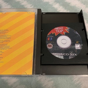 Night Trap Sega CD 32X, custom case w/inserts, foam & sleeve READ Description image 6