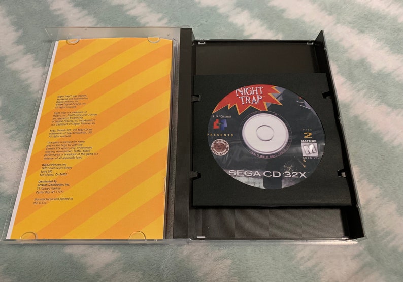 Night Trap Sega CD 32X, custom case w/inserts, foam & sleeve READ Description image 6