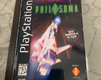 Philosoma, PlayStation 1 long box, custom case/artwork/foam READ Description!