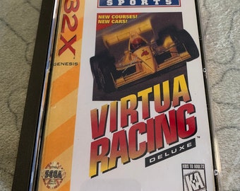 Virtua Racing Deluxe, Sega Genesis 32X, custom case w/inserts & foam READ Description!