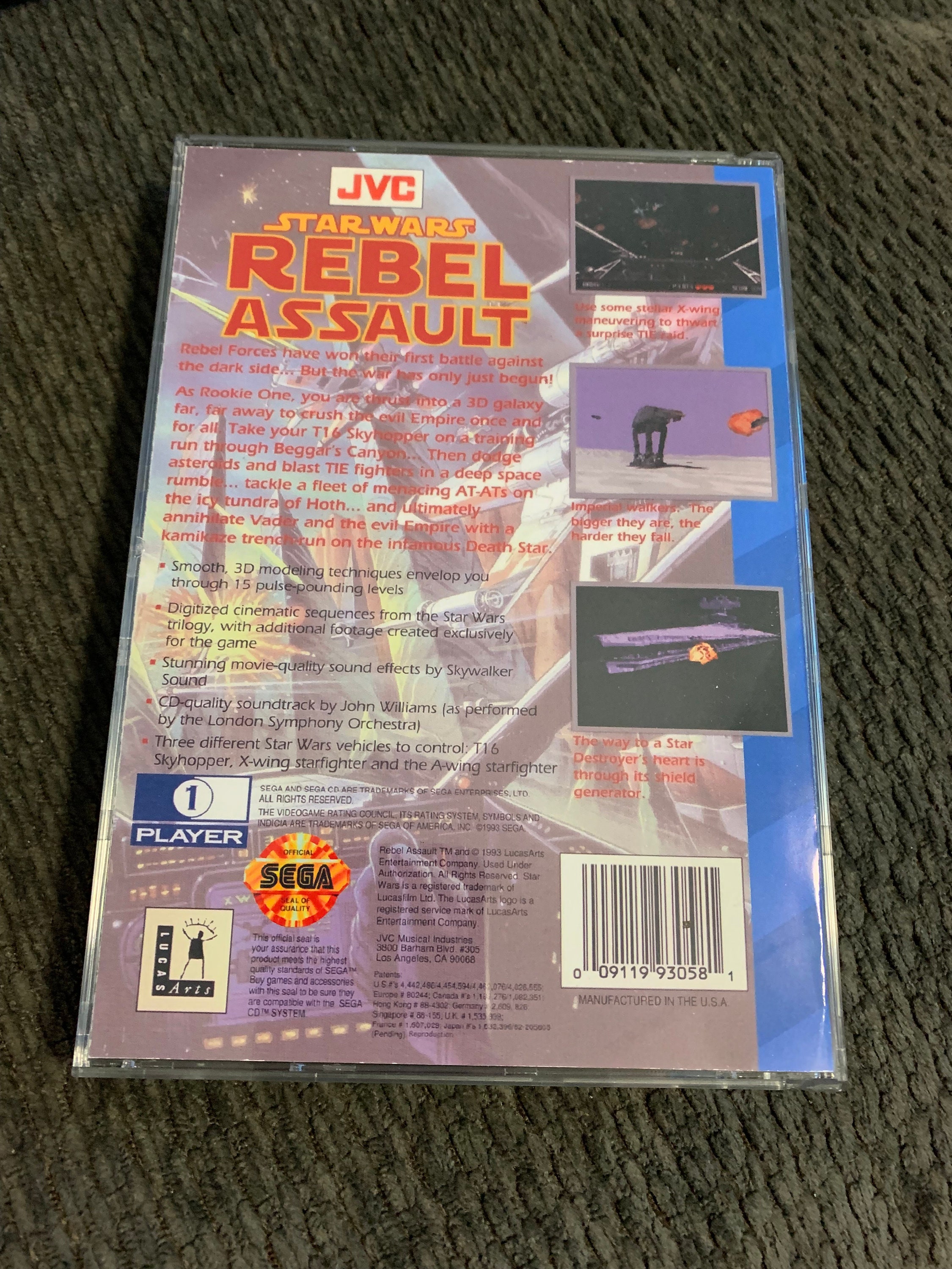 Star Wars Rebel Assault, Sega CD, Custom Case W/inserts  display picture 1