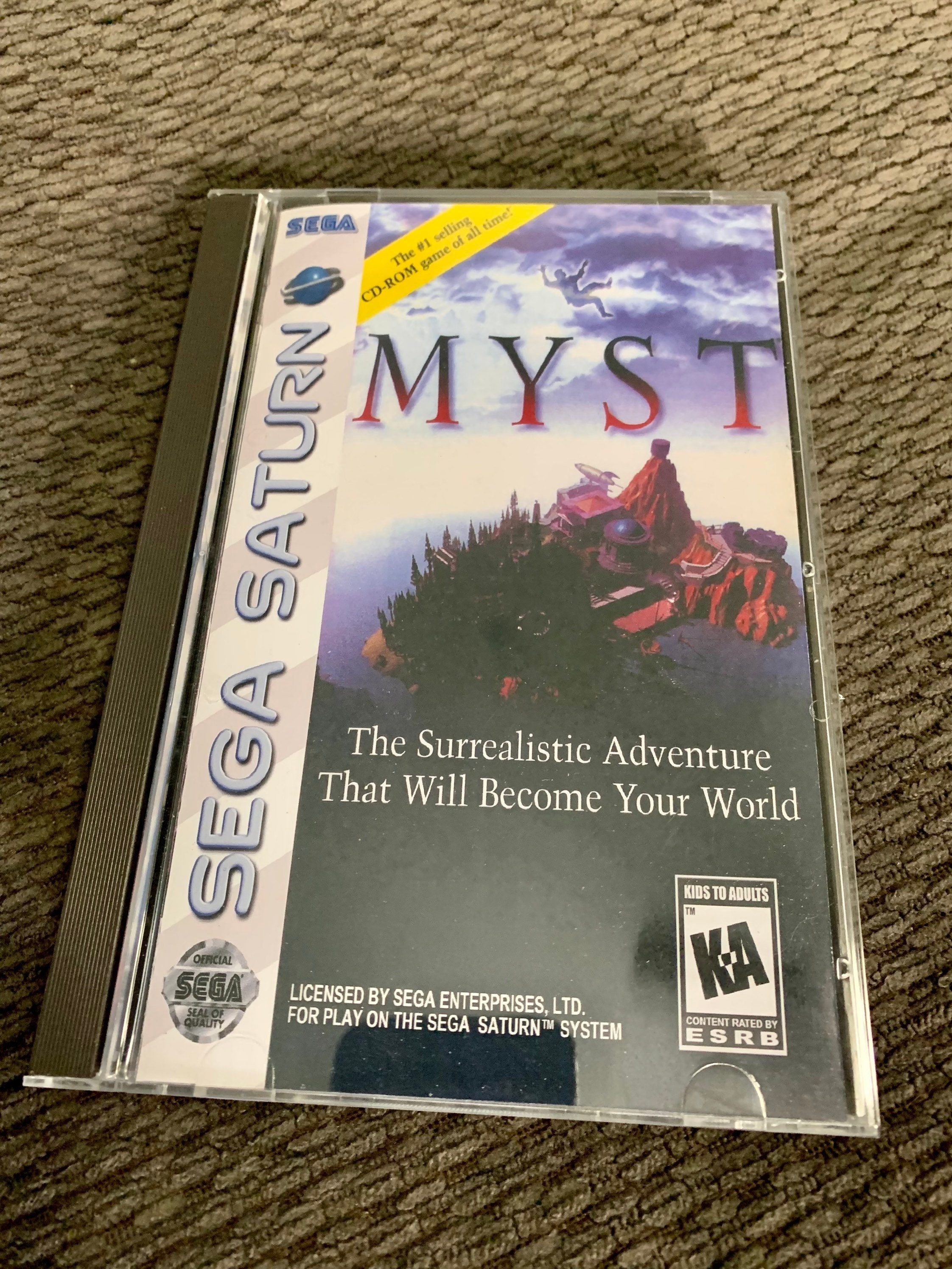Myst Sur Sega Saturn - Complet PAL FR - Boîtier Et Notice Usés Mais Jeu Fonctionnel