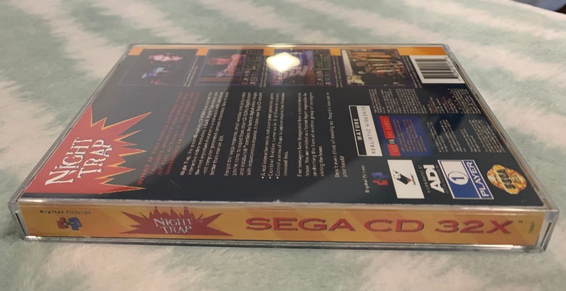 Night Trap Sega CD 32X, custom case w/inserts, foam & sleeve READ Description image 4