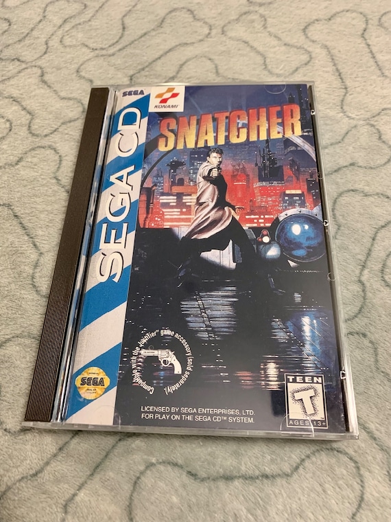 Snatcher, Sega CD, Custom Case W/inserts & Foam READ Description