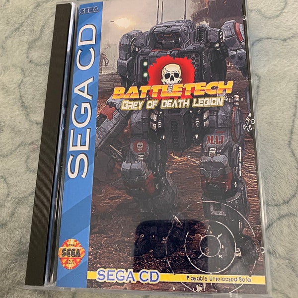 Battletech: Grey of Death Legion, Sega CD, custom case w/inserts & foam READ Description!