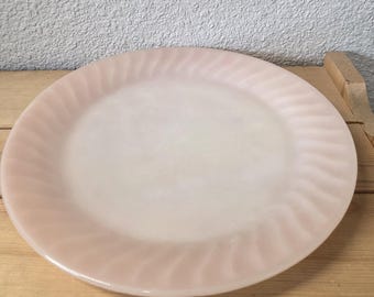 Vintage Pink Swirl Fire King Platter 11 Inches Oven Safe