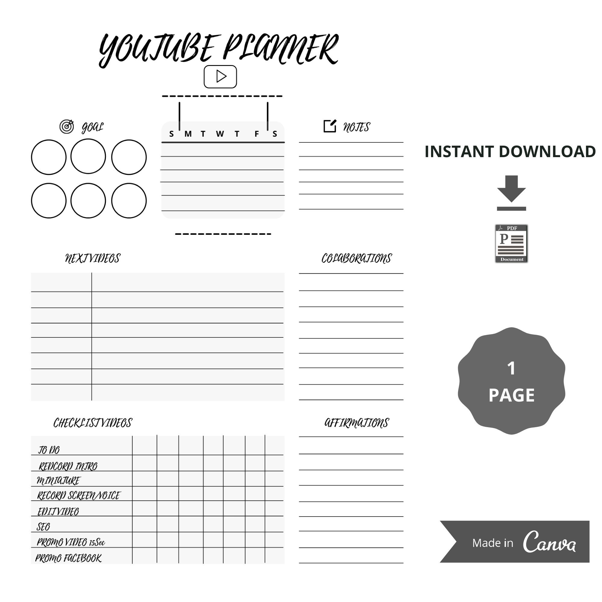 youtube-video-planner-template