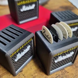 Mini Guitar Amp Pick Holder / Guitar Pick Case / Guitar Amp Desk Decor