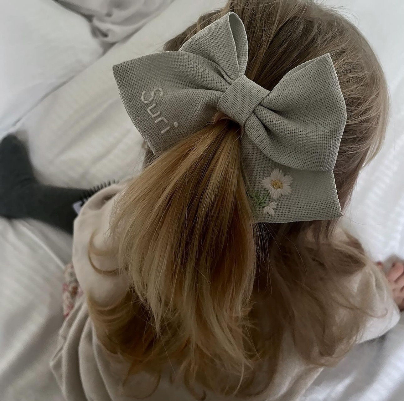 🎁Buy 2 FREE SHIPPING🎁|Personalized Hair Bow for Girls, Name Embroidered Hair Clip, Baby Hair Clips, Toddler Bows with Name