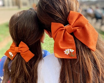 Mom and Daughter Matching Hair Bows, Mom & Baby Matching Headband Gifts, Mummy and Baby Matching Outfit, Matching Bow Set