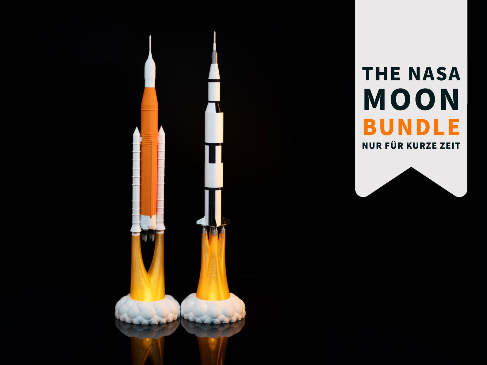 NASA Bundle SLS Saturn V Rocket Lamp 3dprint Models Etsy