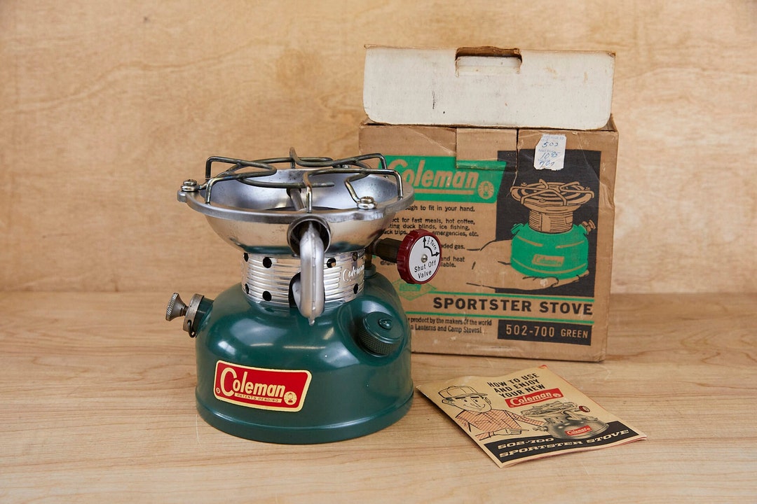 Vintage Coleman Stove, Coleman Sportster Stove, Green Coleman Stove