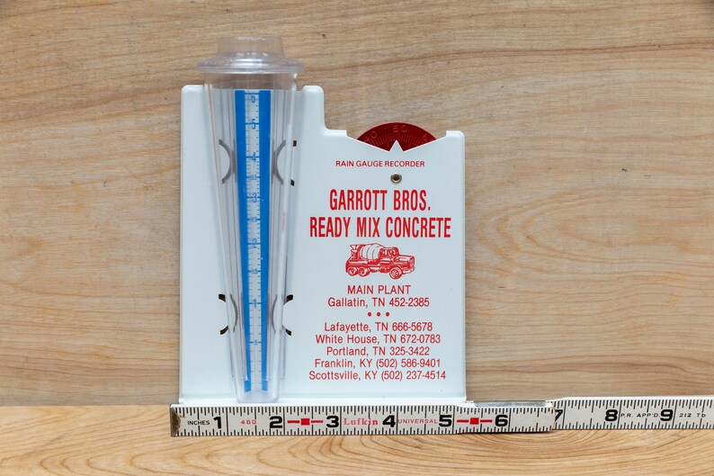 Vintage Rain Gauge Metal Rain Gauge Recorder Old Garden Etsy