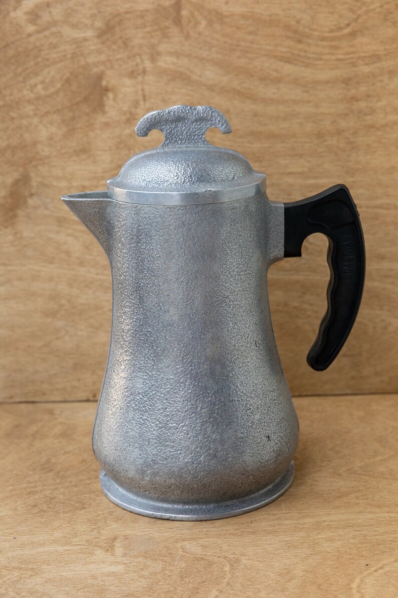 MCM Coffee Pot Metal Pitcher Guardian Service Aluminum Etsy
