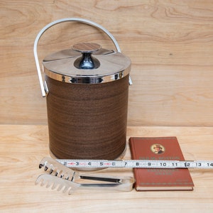 Vintage Serv-Master Creations Ice Bucket & Tongs, 1959 Old Mr. Boston Official Bartender&#39;s Guide DeLuxe, Bartender&#39;s Bundle