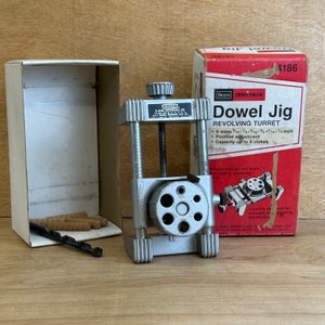 Vintage Carpenter Tool, Sears Craftsman Dowel Jig, Woodshop Tool, Wood Tools, Gift for Wood Worker. Arts & Crafts Tool Vintage Sears
