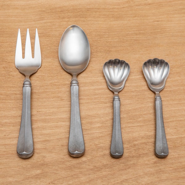 Antique Pewter Flatware Etsy