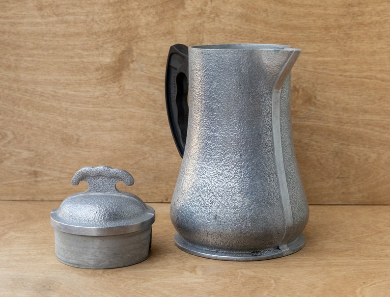 MCM Coffee Pot Metal Pitcher Guardian Service Aluminum Etsy