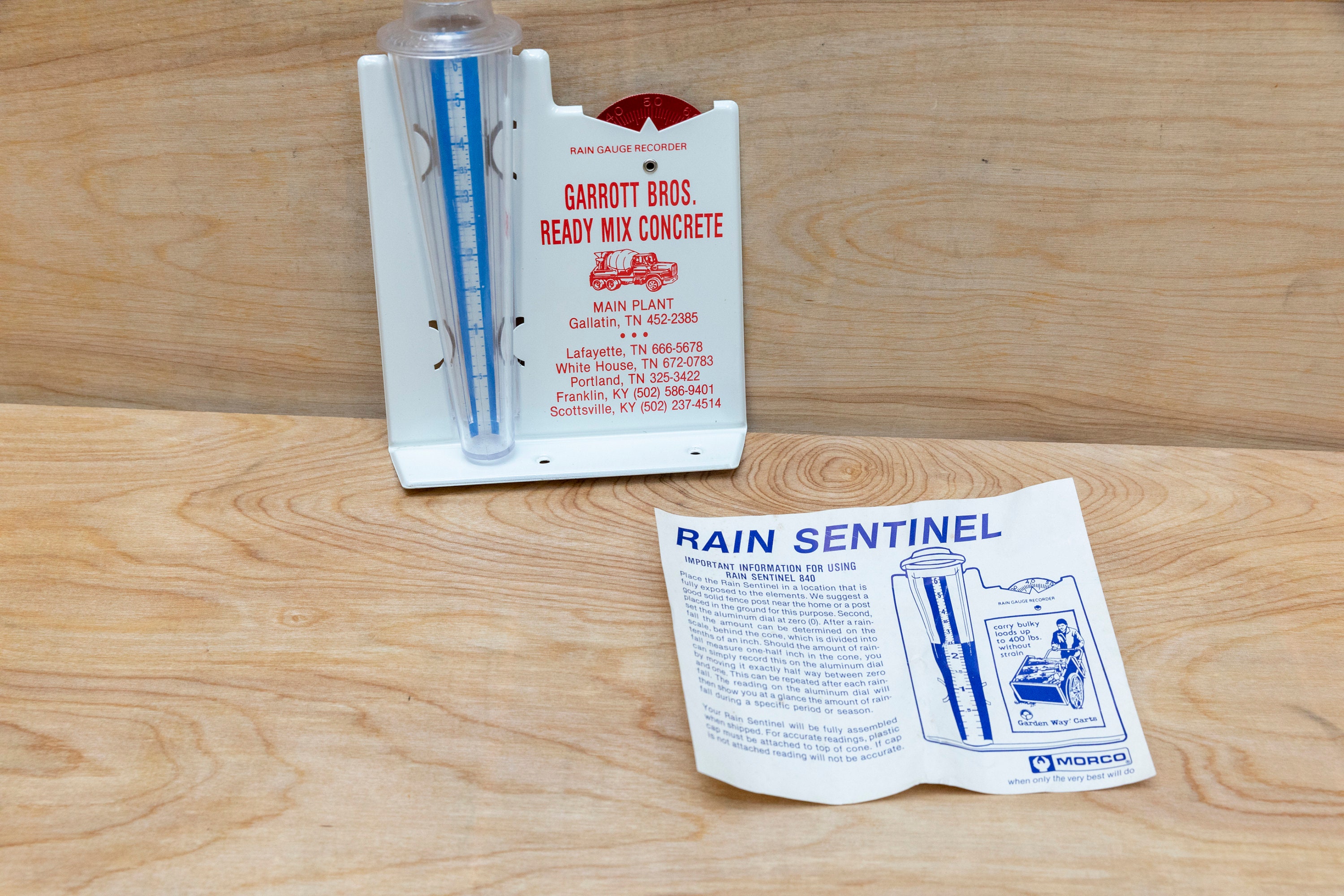 Vintage Rain Gauge, Metal Rain Gauge Recorder, Old Garden Decor