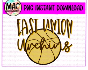 EAST UNION URCHINS | png basketball design | east union urchins basketball