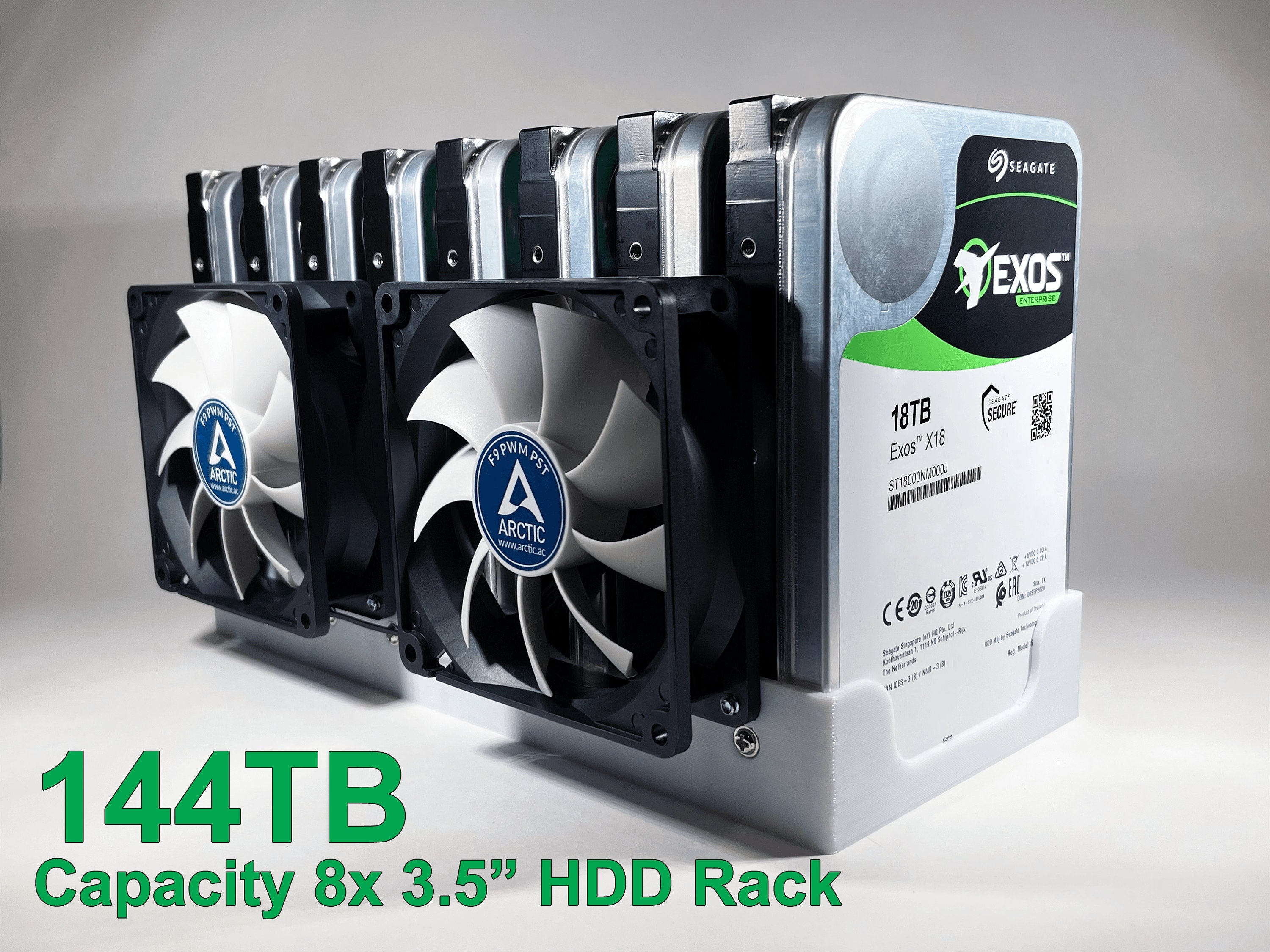 8 Bay Hard Drive Rack Holder Cage Case Caddy Test Bench W/ Fan Etsy