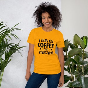 Coffee and Sarcasm T-Shirt, Funny Graphic Tee