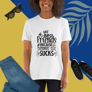 Maglietta unisex a maniche corte Best Friends, amicizia, Bestie