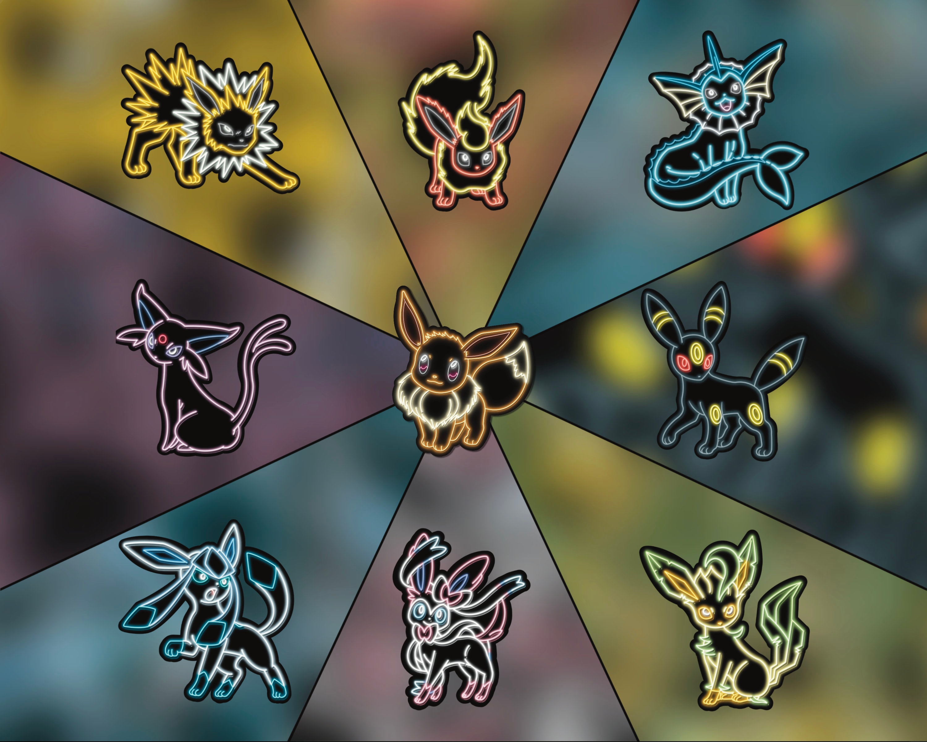 Every Eevee evolution in one awesome neon sign? Please make this Pokémon  concept a reality【Vid】