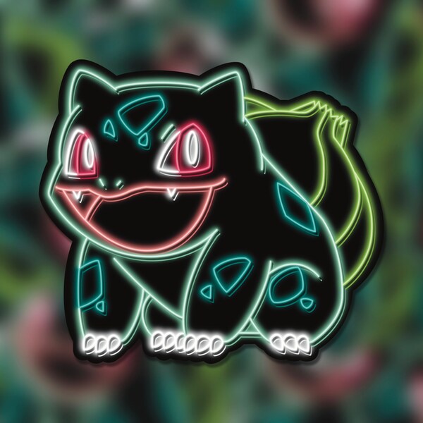 Neon Bulbasaur | Pokemon Stickers